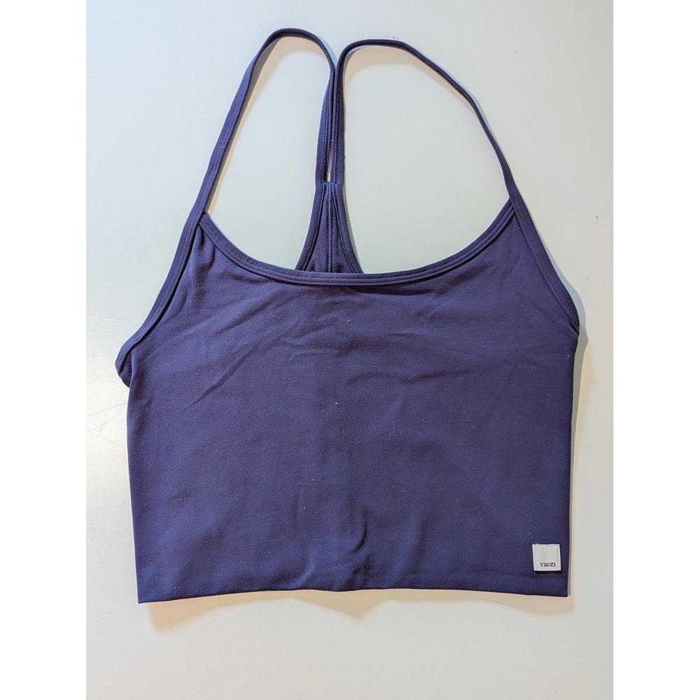Vuori Purple Blue Yosemite Bra Tank Studio Short Set Size S EUC Matching Set - Picture 3 of 12
